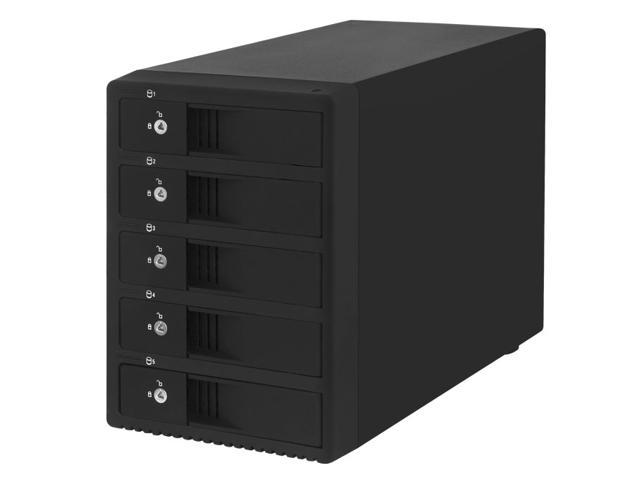 Kingwin KST-500 USB 3.0 & eSATA 5 Front Bay External Enclosure for 3.5” SSD/SATA Hard Drives. Supports Hot Swap, UASP, LED, RAID 0/RAID 1/RAID 3/RAID 5/RAID 10/JBOD/SPAN