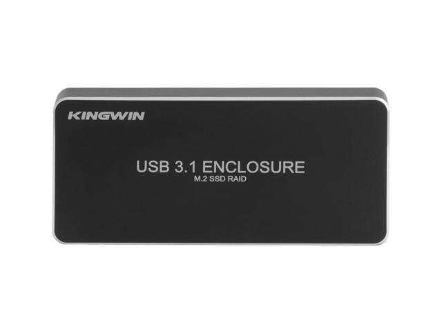 Kingwin KM-U3NGFF-TC External Enclosure for Dual M.2 NGFF B Key SSD Drives Up to 10.0 Gbps Data Transfer Rate In USB 3.1 (Gen 2) Type C  Compatible with SATA-based B key SSDs