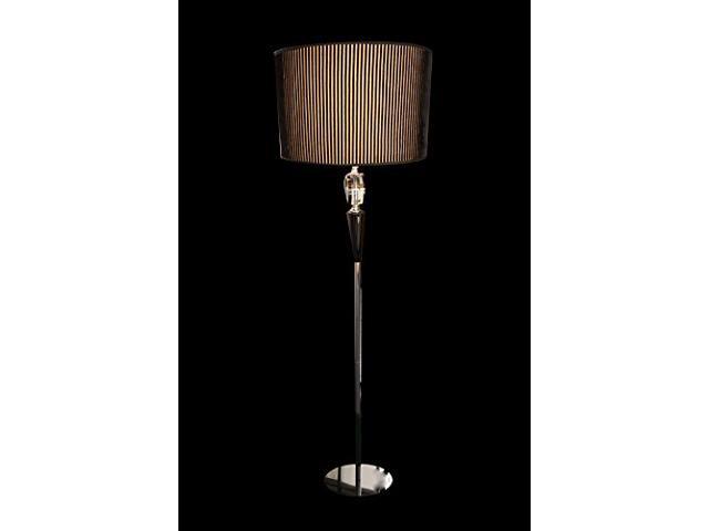 Floor Lamp Fk006floor Modern Contemporary Design Pure Black Fabric Shade With Crystal Decoration For Living Room Bedroom Family Newegg Com