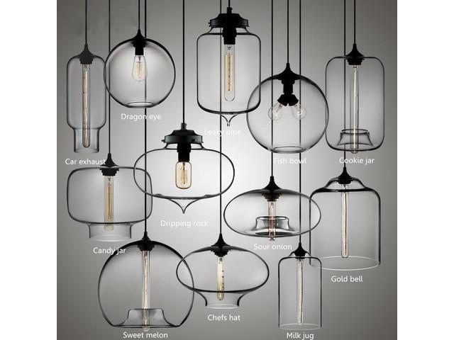 Designer Glass Fish Bowl 30cm X Ceiling Hanging Lamp Edison Antique Nostalgic Bare Light Bulb Holder Newegg Com