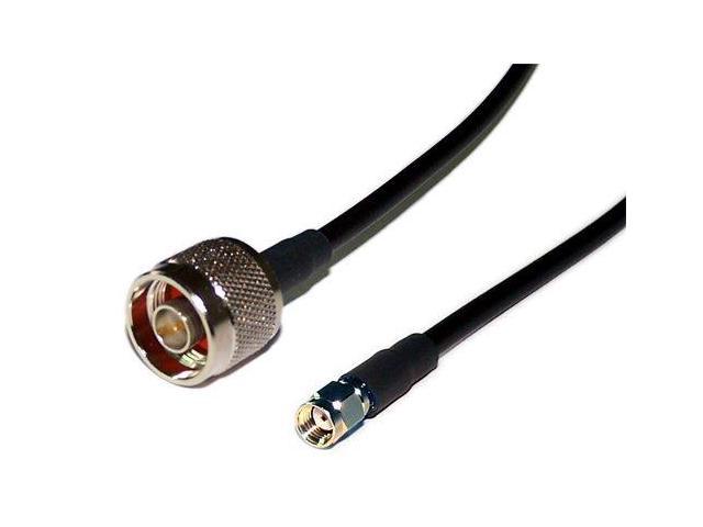 US MADE     LMR-240     N  Male to   MINI UHF   Male 50 ohm coax cable     25 FT 