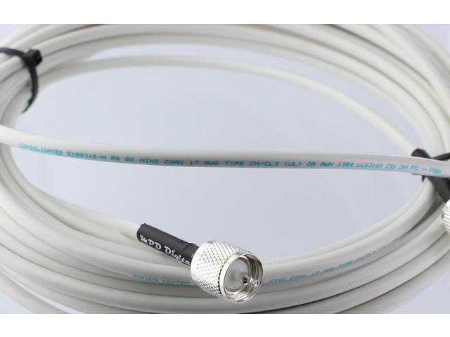 6FT RG-8X HAM/CB Antenna Extension Cable w/ UHF PL259 & SO239 Connectors 