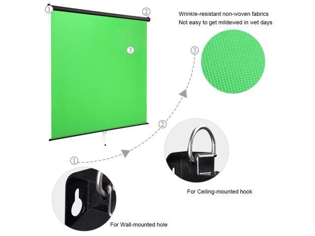 Yescom Retractable Green Screen Backdrop Chromakey Wall Ceiling ...