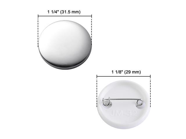 Yescom 1 1/4 32mm Backpack Pin Button Badge Set Pin Back Parts for Button Maker Machine 500 Packs