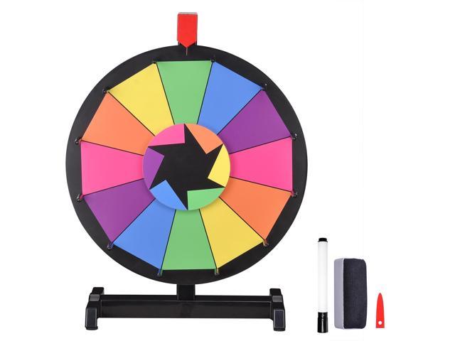 WinSpin™ 15" Tabletop Editable Color Dry Erase Prize Wheel Spinning Game 12 Slot