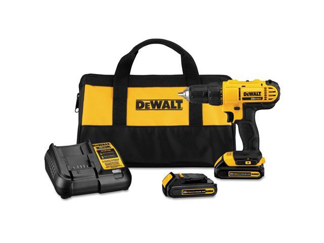 Dewalt DCD771C2 20V MAX Brushed Lithium-Ion 1/2 in. Cordless Compact Drill Driver Kit with 2 Batteries (1.3 Ah)