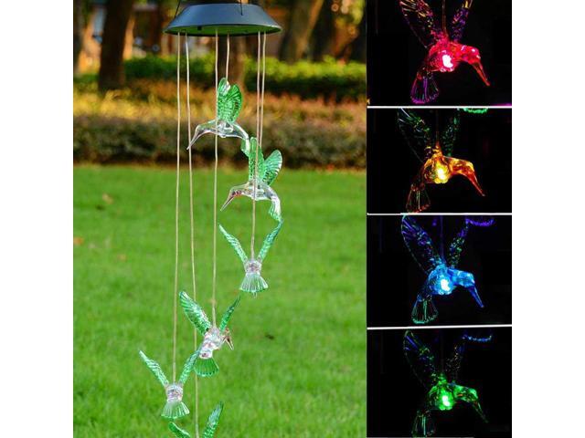 Solar Color Changing Led Hummingbird Wind Chimes Home Garden Decor Solar Color Changing Led Hummingbird Wind Chimes Home Garden Decor Light Lamp Us