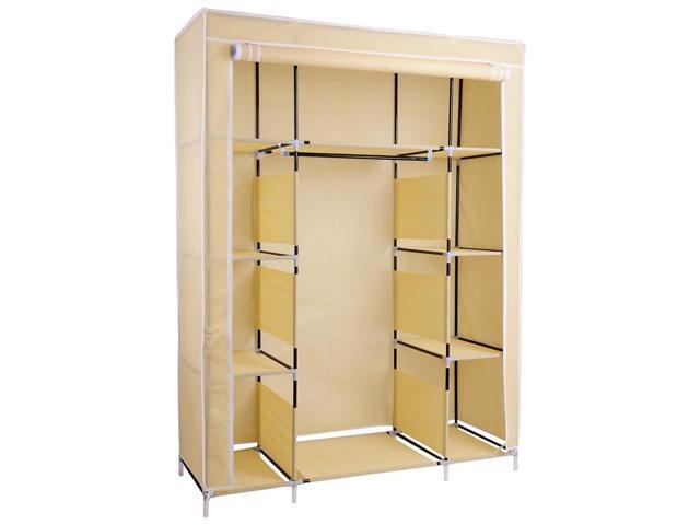 50 X18 X66 Portable Closet Storage Organizer Wardrobe Clothes 50 X18 X66 Portable Closet Storage Organizer Wardrobe Clothes Rack W Shelves