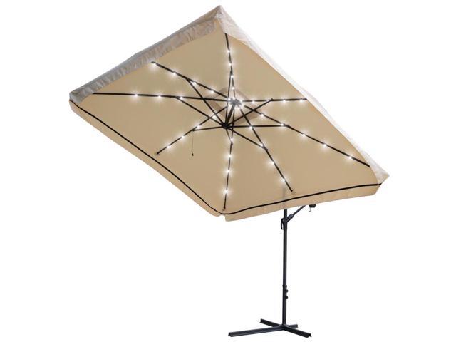 9x9 40 Led Light Patio Offset Umbrella Hanging Outdoor Gazebo 9x9 40 Led Light Patio Offset Umbrella Hanging Outdoor Gazebo Cantilever Canopy