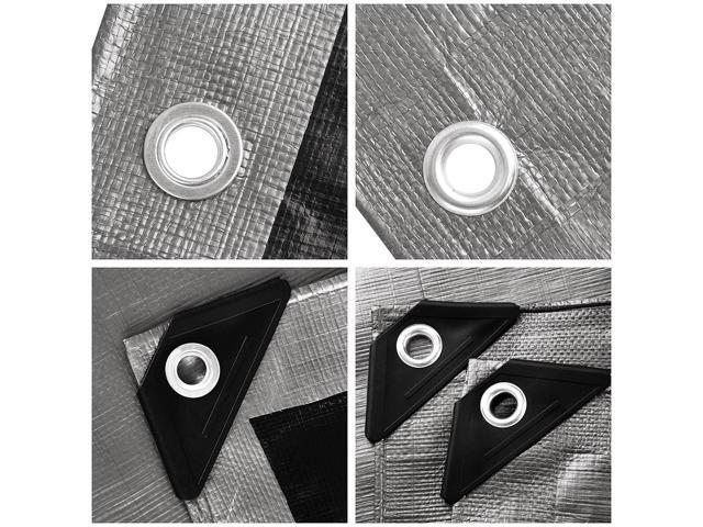 16x20ft Heavy Duty Reinforced Poly Tarp Canopy Tent Cover 12 x Heavy Duty Metal Tent Pegs Steel Camping Ground Awning