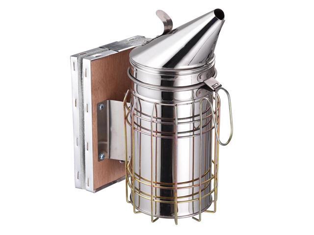 2019 Bee Hive Smoker Stainless Steel w// Heat Shield Protection Beekeeping Tool