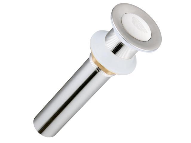 1 1/2" Bathroom Brass Pop Up Drain Brushed Nickel Non-Overflow for Sink Support 