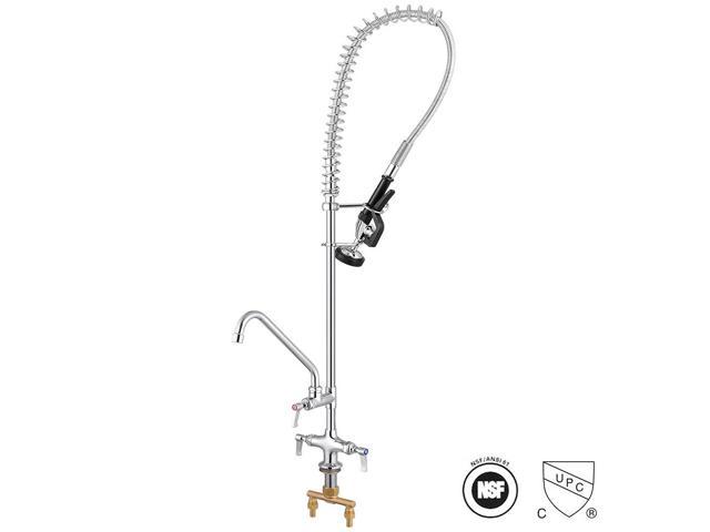 Aquaterior® Commercial Pre-Rinse Faucet Swivel with 12" Add-On Faucet CUPC NSF 