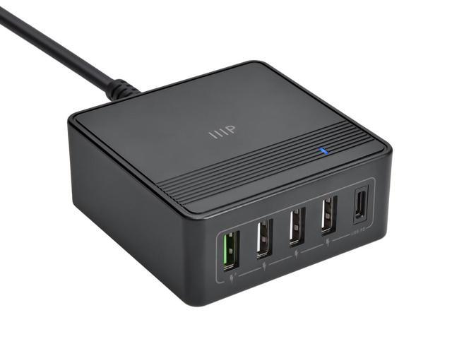 Photo 1 of Monoprice 60W USBC 5Port Desktop Charging Station | Fast Charging, for Galaxy, MacBook Pro/Air, iPad, iPhone, Smartphones, Tablet, Laptop and More