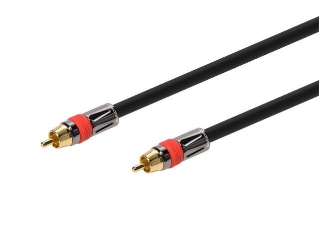 Monoprice 3ft High-quality Coaxial Audio/Video RCA CL2 Rated Cable M/M RG6U 75ohm Gold connector (for S/PDIF, Digital Co