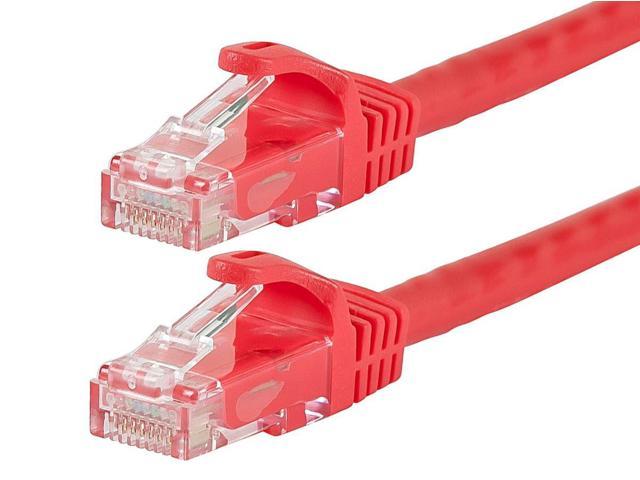 CAT6 Crossover Ethernet Network Cable 550Mhz RED 24AWG 3FT to 50FT Cable 