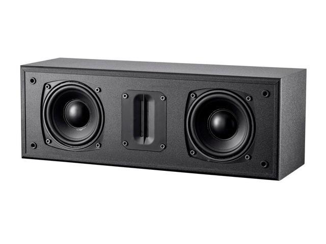 Photo 1 of Monoprice MP-C65RT Center Channel Speaker - Black With Dual 4.5 Woofers, Ribbon Tweeter, Compact Design