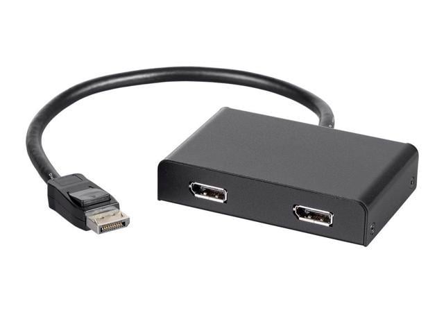 Photo 1 of Monoprice 2-Port Mini DisplayPort 1.2 to HDMI Multi-Stream Transport (MST) Hub, Mini DP to HDMI,Black