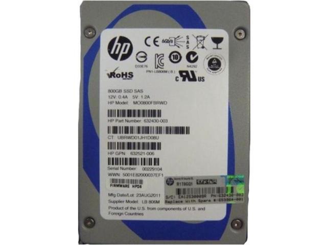 HP SSDSC2BX800G4P 800GB 6G SATA SFF Solid State Hard disk drive main image 1