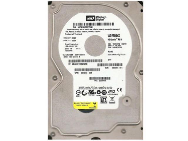 Western Digital WD2500YS-01SHB0 250GB 7200RPM SATA Hard Drive