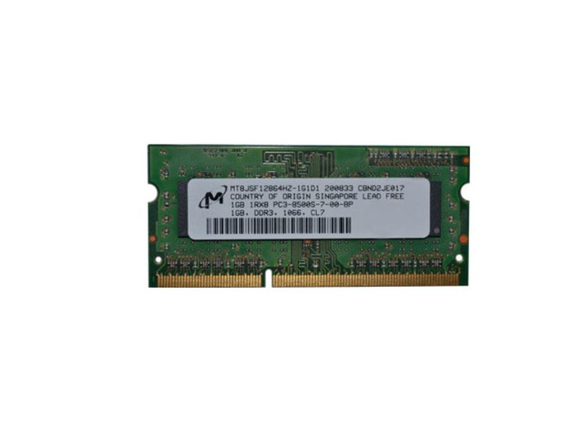 Barrette Mémoire RAM DDR2 1 Go PC3-8500 1066 MHz CL7 - PQA, Non-ECC, 240 Pins - Occasion (fonctionnelle)