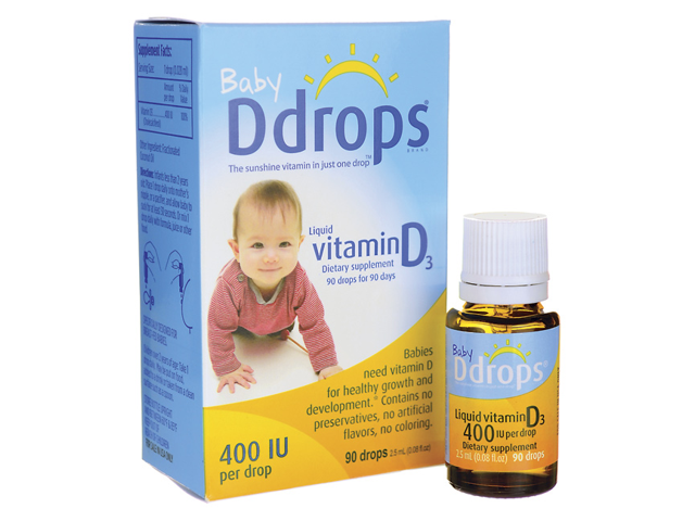 D Drops 1072834 Liquid Vitamin D3 Baby 400 Iu 008 Fl Oz