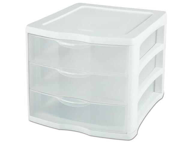 Sterilite 3 Drawer Plastic Organizer White 2194 1513 Newegg Com