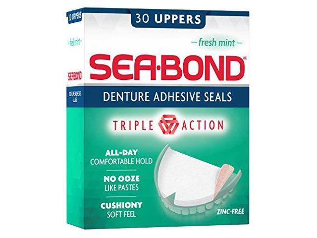 Sea-Bond Lowers Denture Adhesive Seals Fresh Mint - 30 ct