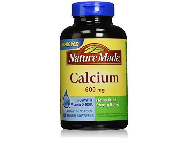 Calcium 600 Mg With Vitamin D 100 Softgels By Nature Made