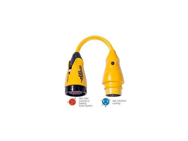 Marinco Y504-2-30 EEL 2 Yellow -30A-125V Female to 50A-125//250V Male Y Adapter 1