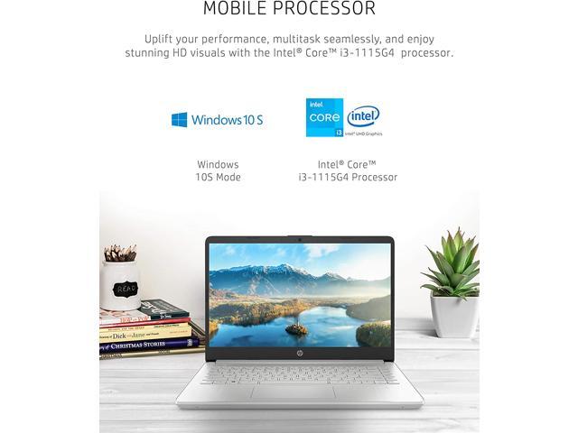 HP 14 Laptop, 11th Gen Intel Core i3-1115G4, 4 GB RAM, 128 GB SSD Storage,  14-inch Full HD Display, Windows 10 in S Mode, Long Battery Life, HP 