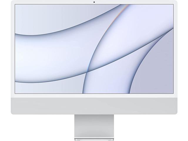 2021 Apple iMac (24-inch, Apple M1 chip with 8-core CPU and 7-core GPU, 8GB RAM, 256GB) - Silver MGTF3LL/A Desktop PC Computer
