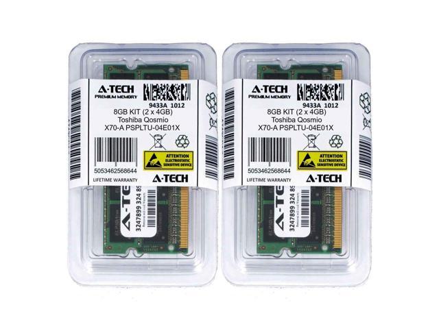 8GB KIT 2 x 4GB Toshiba Qosmio X70-A PSPLTU-04E01X PSPLTU-04H039 Ram Memory