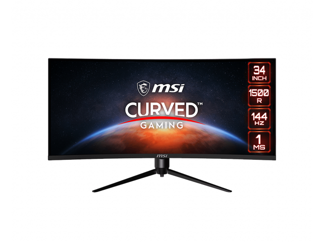 MSI Optix MAG342CQR 34" UWQHD 3440 x 1440 (2K) 1ms (MPRT) 144Hz 2xHDMI DisplayPort AMD FreeSync Curved Gaming Monitor