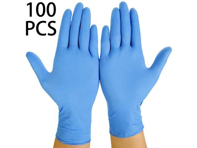 100pcs Transparent Elastic Gloves Latex Rubber Free Powder Anti Pollution Gloves 