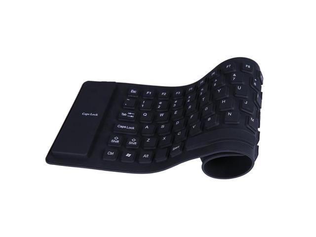 Silicone Folding Usb Wired Keyboard 85 Key Waterproof Keyboard For Pc Laptops Notebook Black 1888