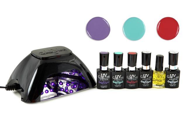 Uv Nails Salon Quality Uv Gel Nail Polish Starter Kit With Black Led