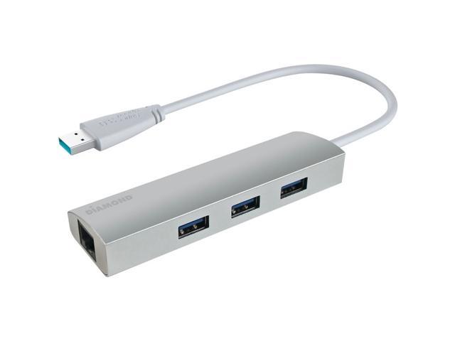 Diamond Multimedia USB303HE SuperSpeed USB 3.0  3-port Hub, Gigabit Ethernet Port, and Mini Docking Station