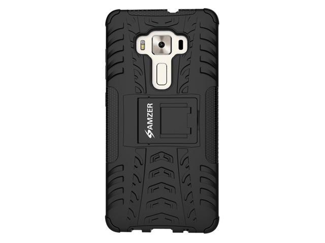 Amzer Hybrid Warrior Case Black Black For Asus Zenfone 3 Deluxe Zs570kl Newegg Com