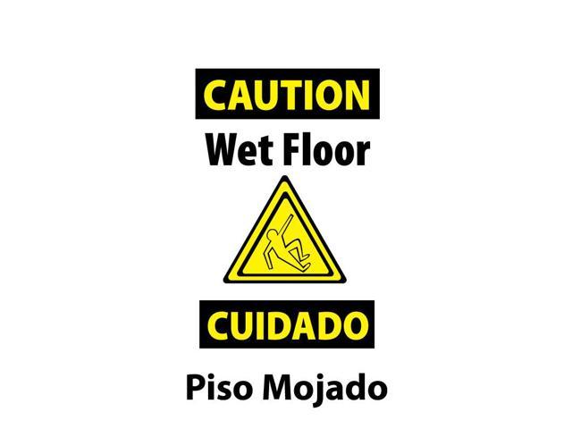 Nmc Hdfs201 Floor Sign Heavy Duty Caution Wet Floor English Spanish 24 5 8 X 10 3 4 1 Each