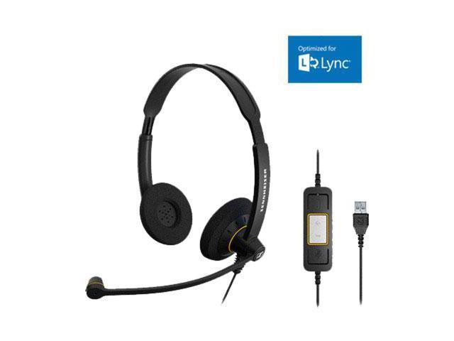 Sennheiser Black SC60USBML USB Connector Stereo UC Headset for Lync