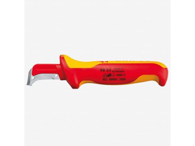 WIHA 24678SB Dismantling Knife Hook Blade With Sliding Lug For Round Cable In Blister - 36053
