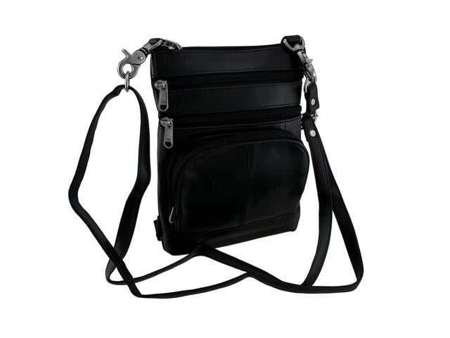 leather hip bag with leg strap