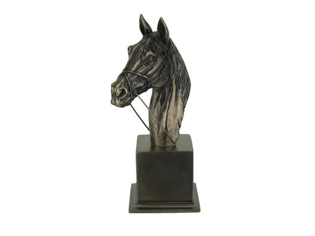 Stunning Bronze Finish Thoroughbred Horse Bust Statue Newegg Com