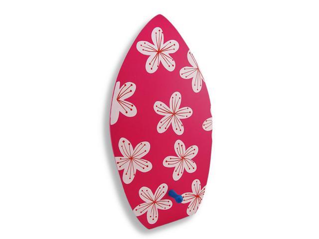Wooden Surfboard With Flowers Decorative Wall Hook Newegg Com