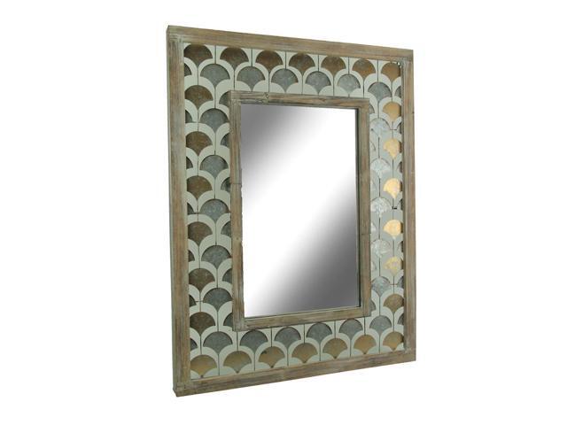 Rustic Wood And Metal Ginkgo Leaf Design Wall Mirror Newegg Com Rustic Wood And Metal Ginkgo Leaf Design Wall Mirror