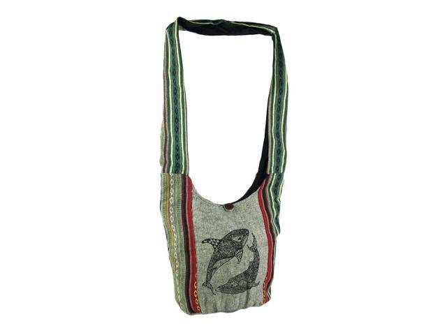 Henna Whale Tribal Stripe Boho Cotton Crossbody Bag Newegg