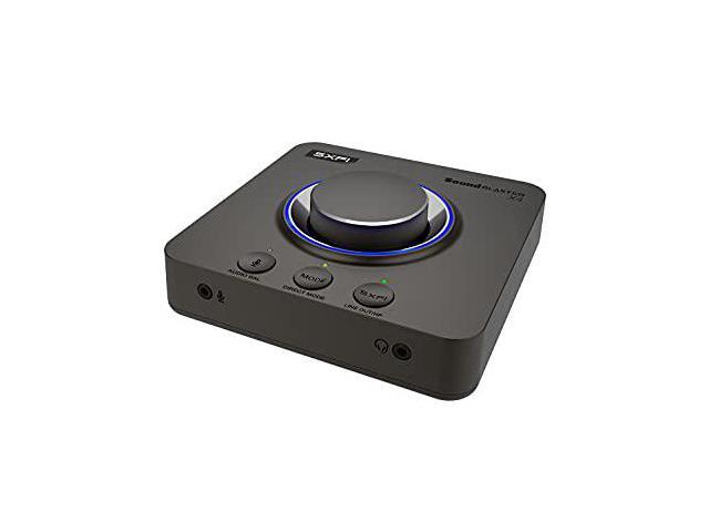 Creative Sound Blaster X4 Hi-Res 24bit/192kHz External USB DAC and Amp Sound Card, Super X-Fi, Multi-Channel, 7.1 Discrete Surround, Optical-in, Optical-out, Line-in, Mic-in, Headset-in for PC and Mac
