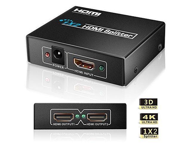 Hdmi Splitterkeliiyo 1x2 Powered 4k Hdmi Splitter Dual Monitor For Full Hd 1080p Support 4k2k And 3d Resolutionone Input To Two Outputs