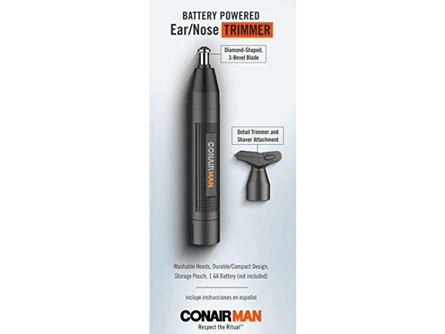 thumbnail image 2 of VS For Men Diamond Precision Nose & Ear Trimmer - Conair, Cordless, Men's Grooming 2 of 5